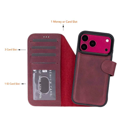 Magic iPhone 18 Pro Leather Detachable Wallet Case