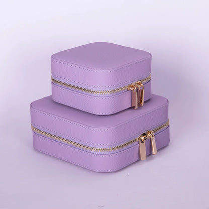 Amanda Jewelry Box, Medium aus echtem Leder aus echtem Leder