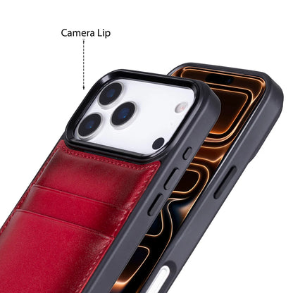 Flex Cover Leather iPhone 18 Pro / 17 Pro Case with Card Holder