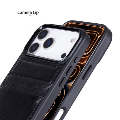 Flex Cover Leather iPhone 18 Pro / 17 Pro Case with Card Holder