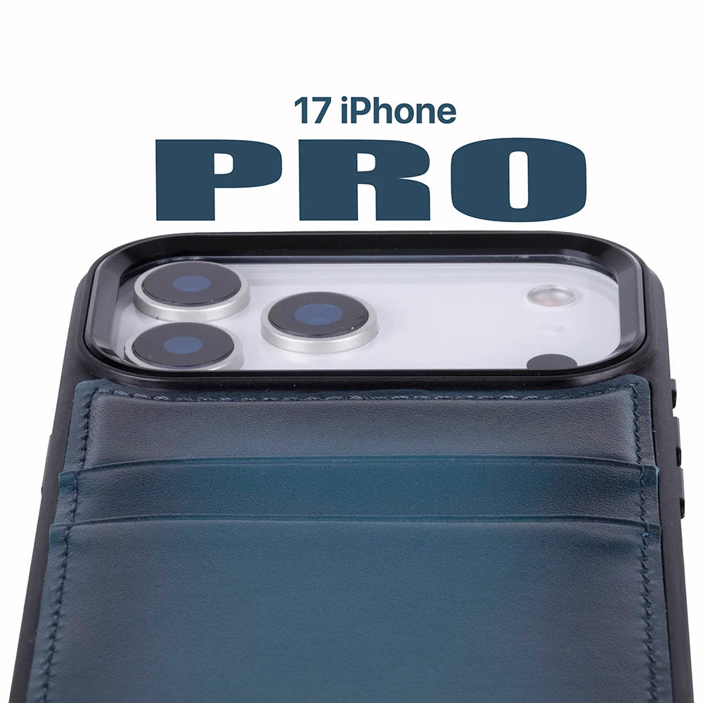 Flex Cover Leather iPhone 18 Pro / 17 Pro Case with Card Holder