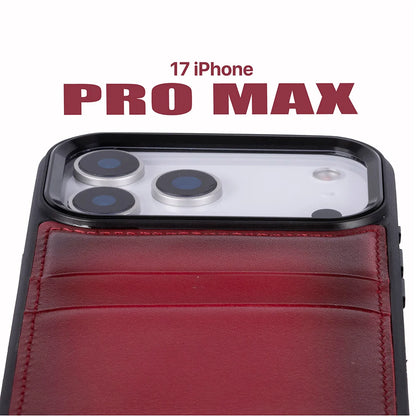 Flex Cover Leather iPhone 18 Pro Max / 17 Pro Max Case with Card Holder