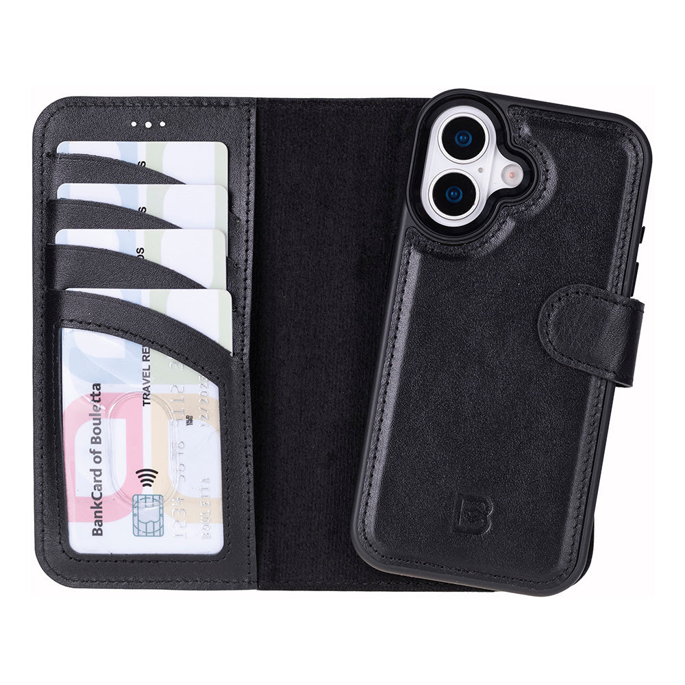 Magic Abnehmbar Leder Wallet Case für iPhone 17 aus echtem Leder