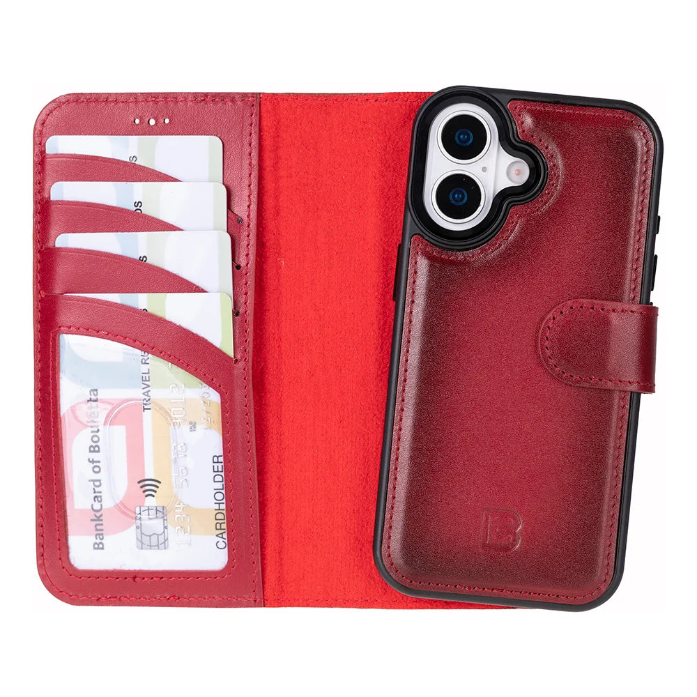 Magic Abnehmbar Leder Wallet Case für iPhone 17 aus echtem Leder