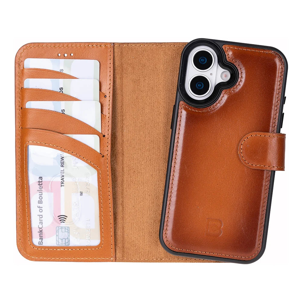 Magic Abnehmbar Leder Wallet Case für iPhone 17 aus echtem Leder