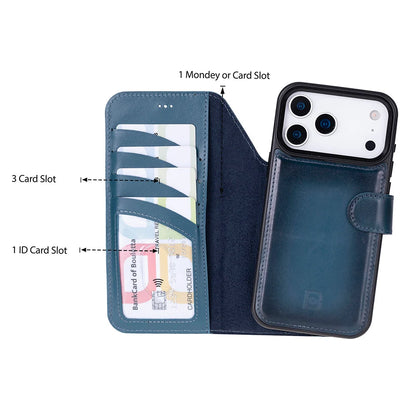 Magic iPhone 18 Pro / 17 Pro Detachable Leather Wallet Case
