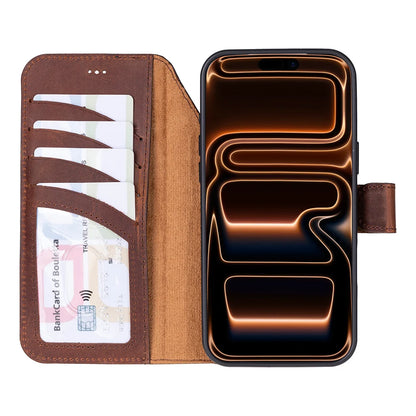 Magic iPhone 18 Pro / 17 Pro Detachable Leather Wallet Case