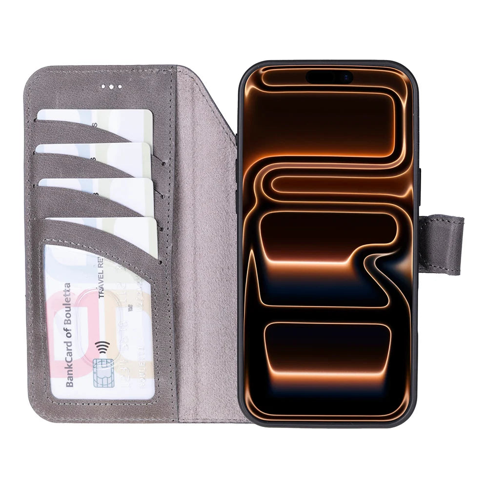 Magic iPhone 18 Pro Max / 17 Pro Max Detachable Leather Wallet Case