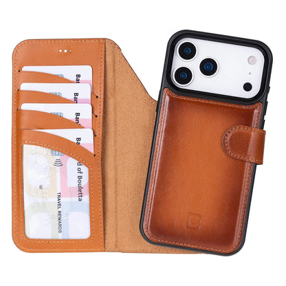 Magic iPhone 18 Pro / 17 Pro Detachable Leather Wallet Case