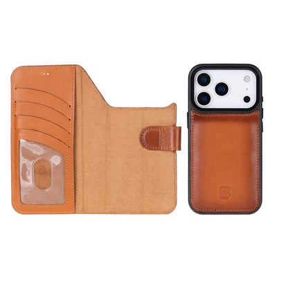 Magic iPhone 18 Pro / 17 Pro Detachable Leather Wallet Case
