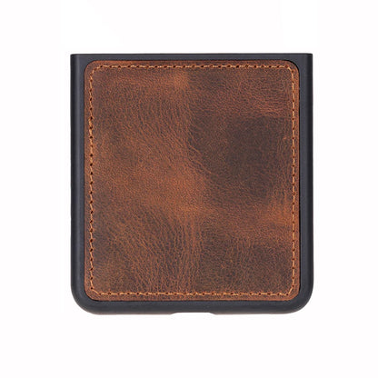 Flex Cover Lederhülle für Samsung Z Flip 7 aus echtem Leder