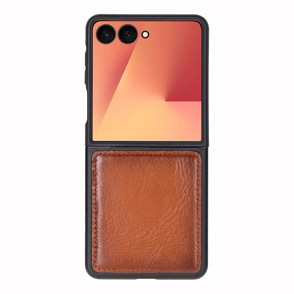 Flex Cover Lederhülle für Samsung Z Flip 7 aus echtem Leder