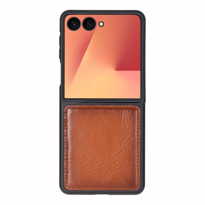 Flex Cover Lederhülle für Samsung Z Flip 7 aus echtem Leder
