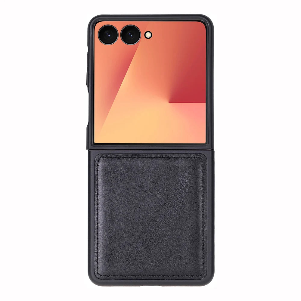 Flex Cover Lederhülle für Samsung Z Flip 7 aus echtem Leder