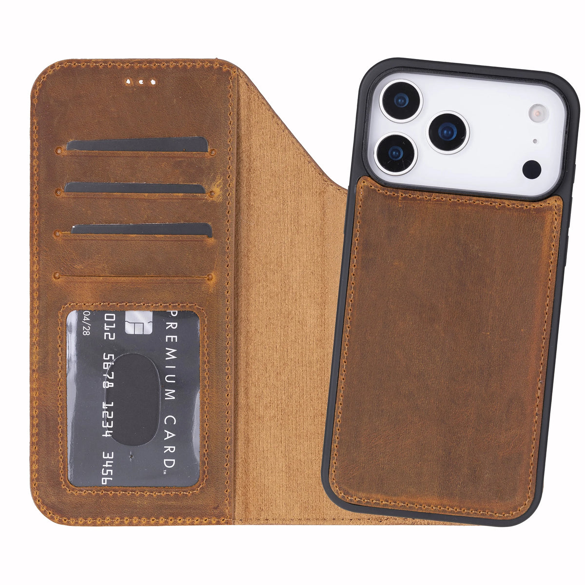 Magic iPhone 18 Pro Max / 17 Pro Max Leather Detachable Wallet Case