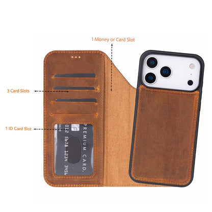 Magic iPhone 18 Pro / 17 Pro Leather Detachable Wallet Case