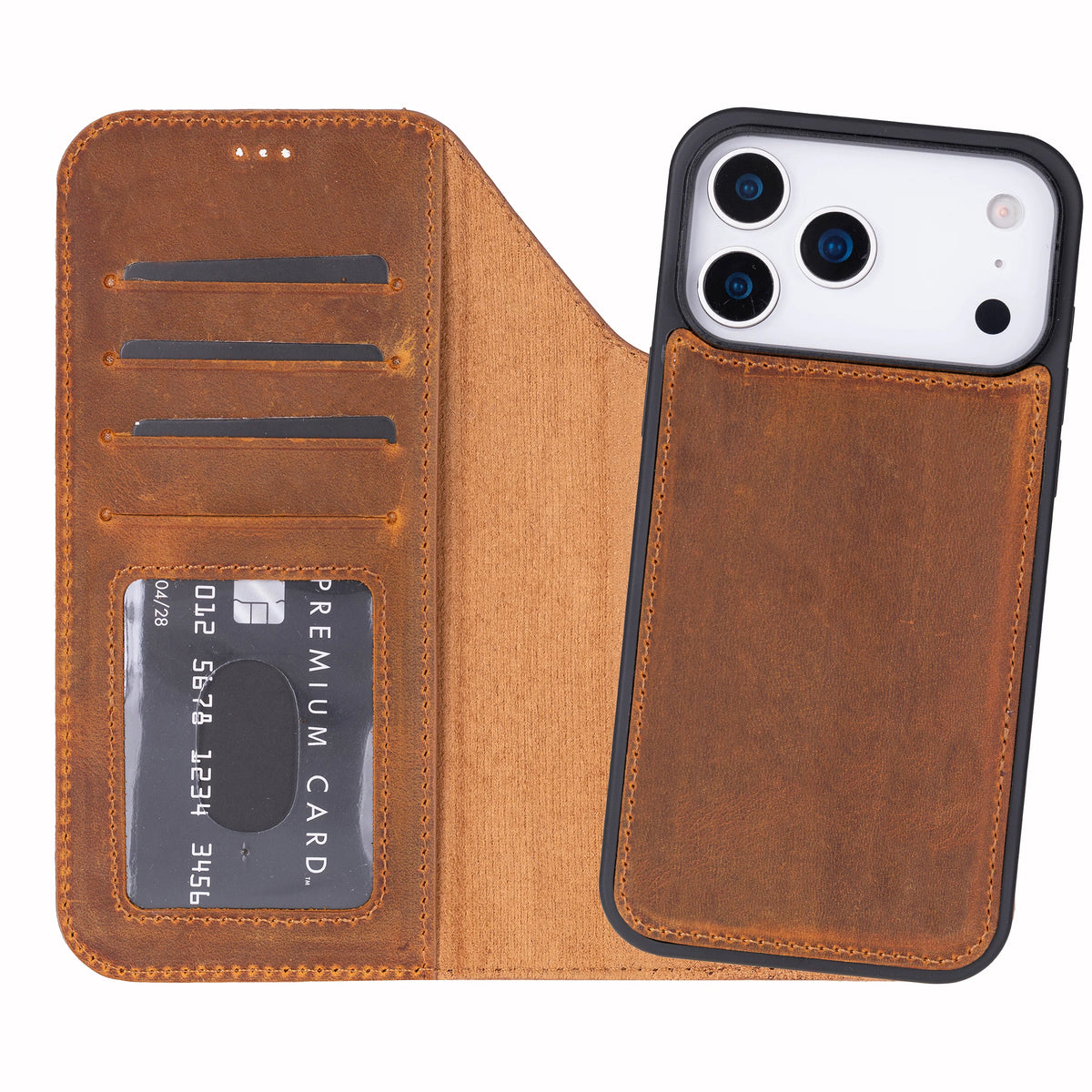 Magic iPhone 18 Pro Max Leather Detachable Wallet Case