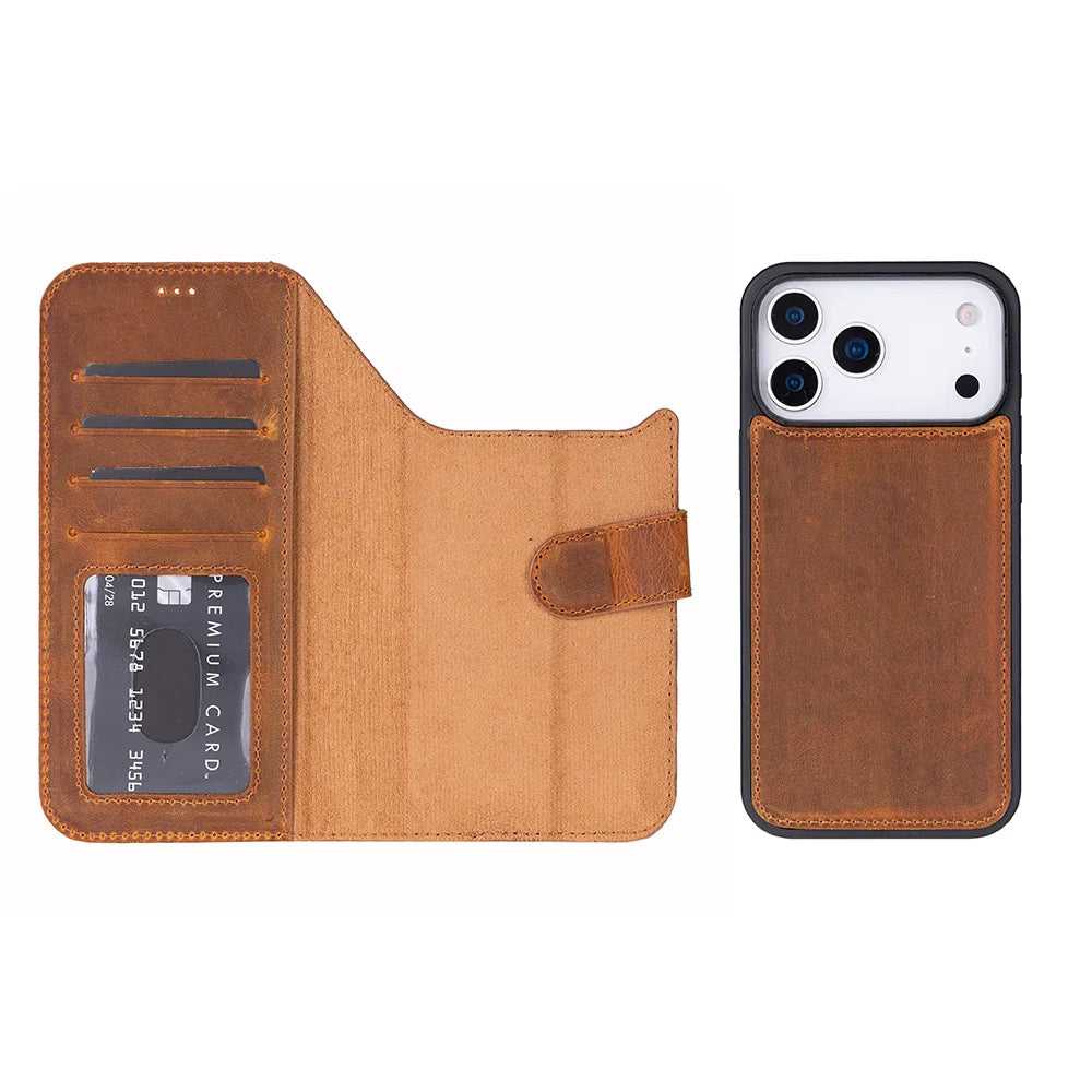 Magic iPhone 18 Pro Max / 17 Pro Max Leather Detachable Wallet Case