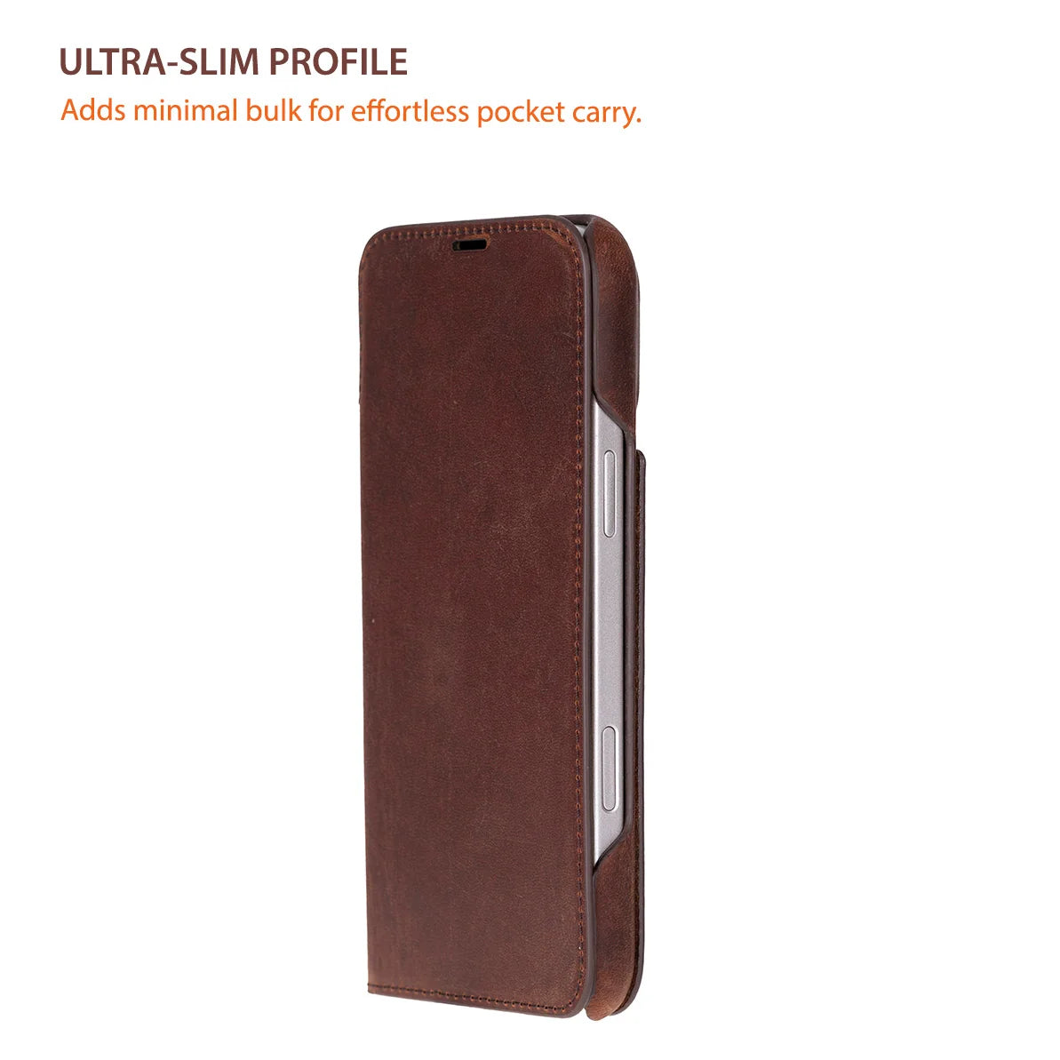 Sonat Leather iPhone 18 Pro / 17 Pro Folio Case