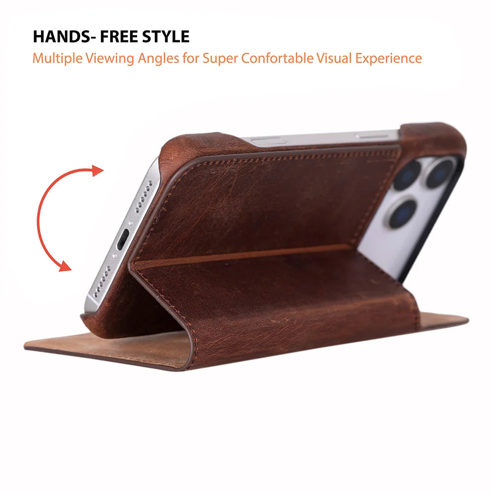 Sonat Leather iPhone 18 Pro / 17 Pro Folio Case