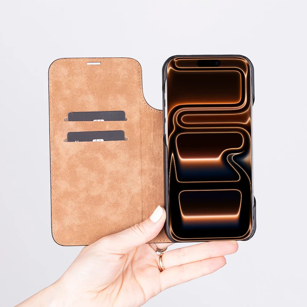 Sonat Leather iPhone 18 Pro / 17 Pro Folio Case