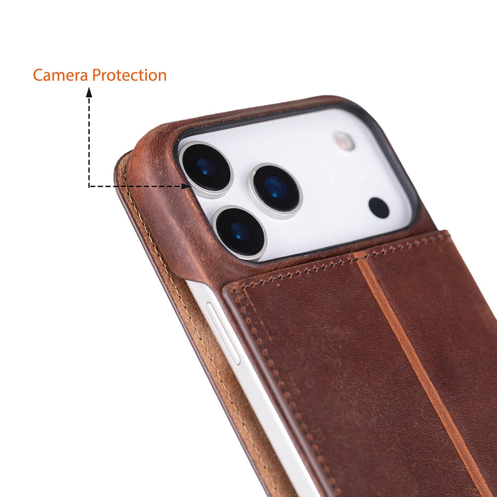 Sonat Leather iPhone 18 Pro / 17 Pro Folio Case