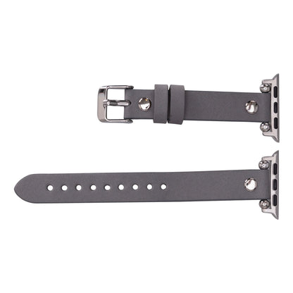 Ferro with Silver Trok Lederarmband für Apple Watch aus echtem Leder