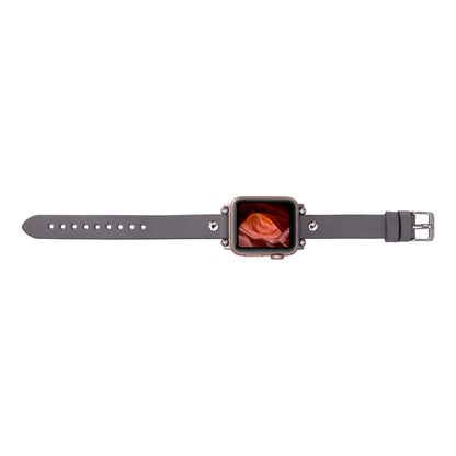 Ferro with Silver Trok Lederarmband für Apple Watch aus echtem Leder