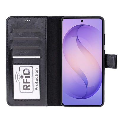 Magic Abnehmbar Leder Wallet Case für Samsung Galaxy S26 Ultra aus echtem Leder