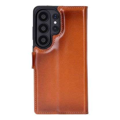 Magic Abnehmbar Leder Wallet Case für Samsung Galaxy S26 Ultra aus echtem Leder