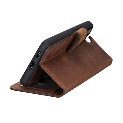 Magic Abnehmbar Leder Wallet Case für Samsung Galaxy S22 Plus aus echtem Leder