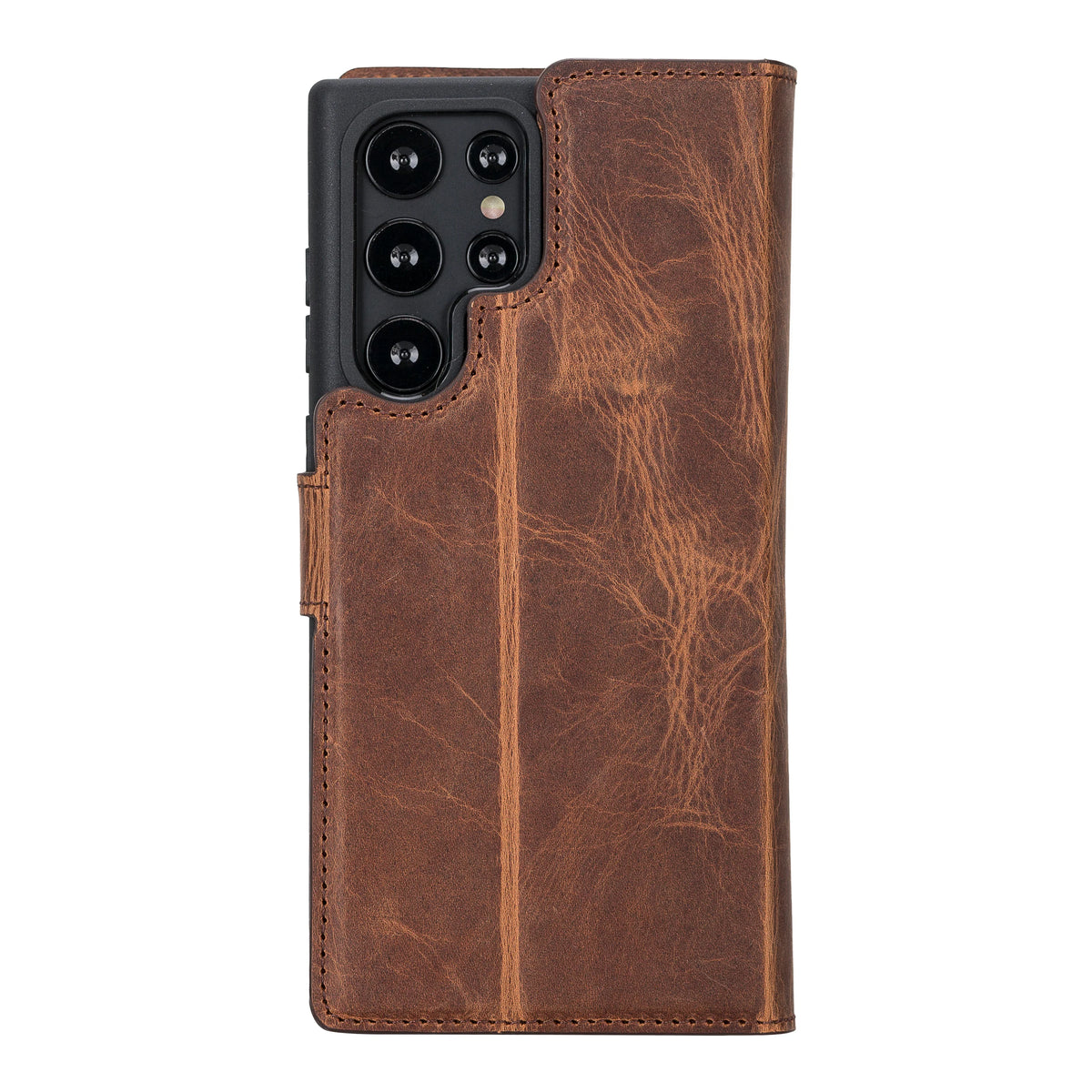 Magic Abnehmbar Leder Wallet Case für Samsung Galaxy S23 Ultra aus echtem Leder