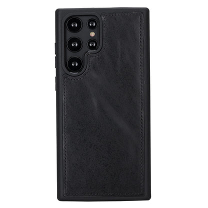 Magic Abnehmbar Leder Wallet Case für Samsung Galaxy S23 Ultra aus echtem Leder