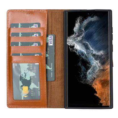 Magic Samsung Galaxy S22 Ultra Leather Detachable Wallet Case
