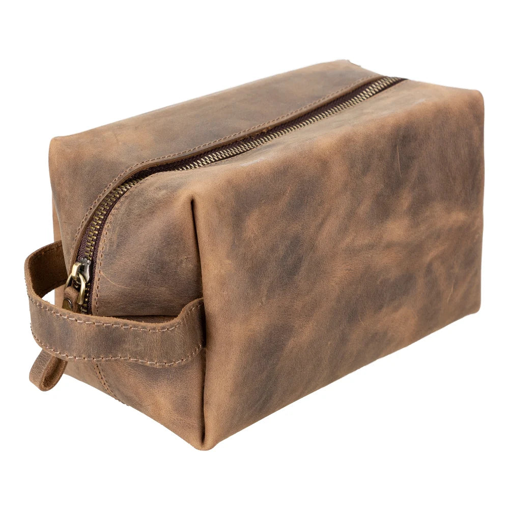 Eve Dopp Kit, Medium Kulturbeutel aus echtem Leder aus echtem Leder