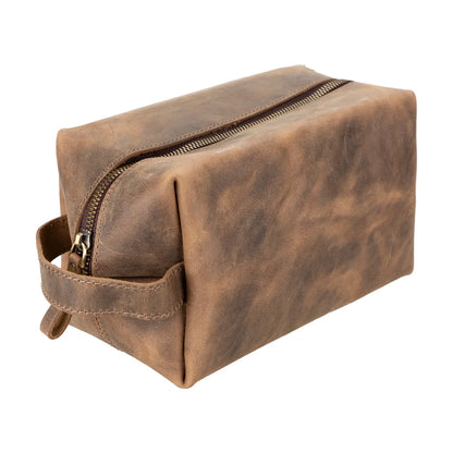Eve Dopp Kit, Large Kulturbeutel aus echtem Leder aus echtem Leder