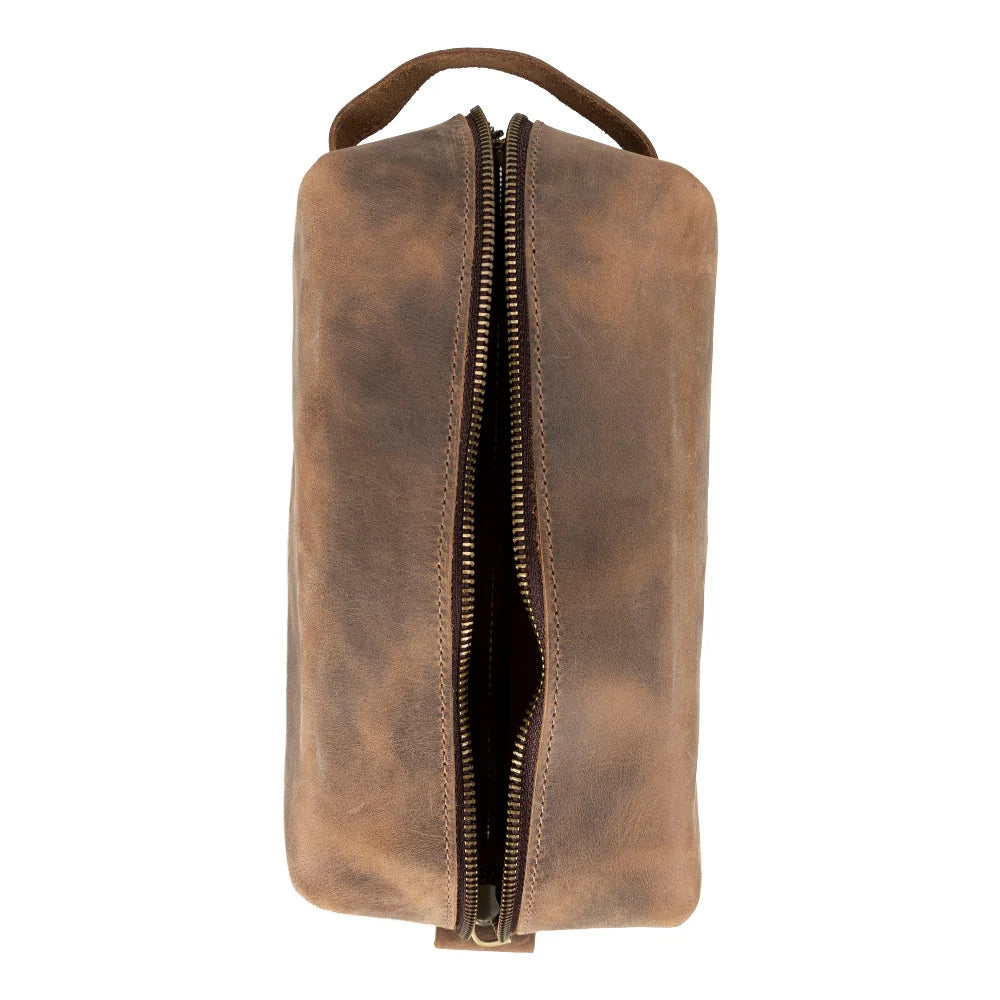 Eve Dopp Kit, X Large Kulturbeutel aus echtem Leder aus echtem Leder