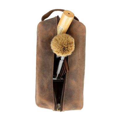 Eve Dopp Kit, Medium Kulturbeutel aus echtem Leder aus echtem Leder