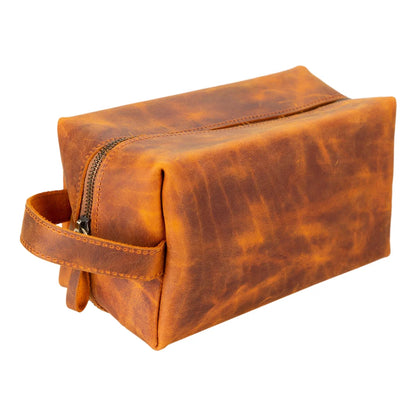 Eve Dopp Kit, Medium Kulturbeutel aus echtem Leder aus echtem Leder