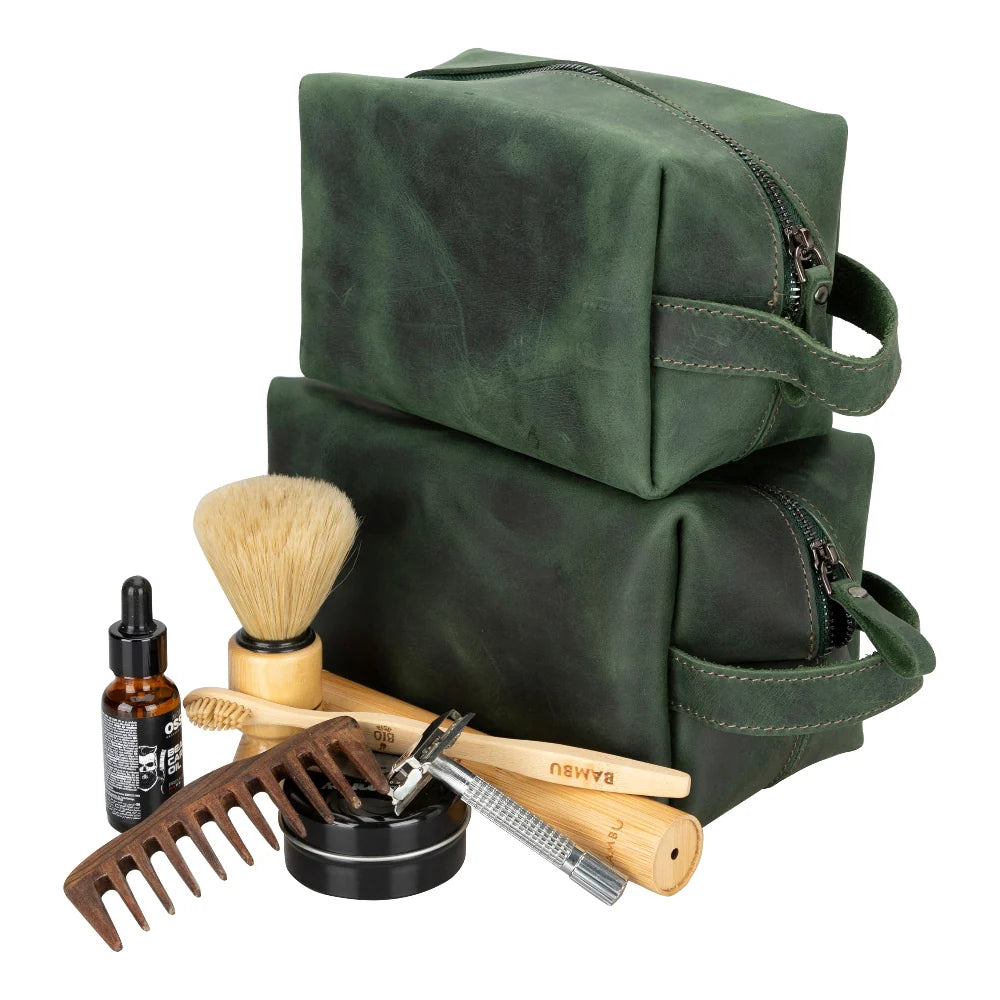 Eve Dopp Kit, Medium Kulturbeutel aus echtem Leder aus echtem Leder