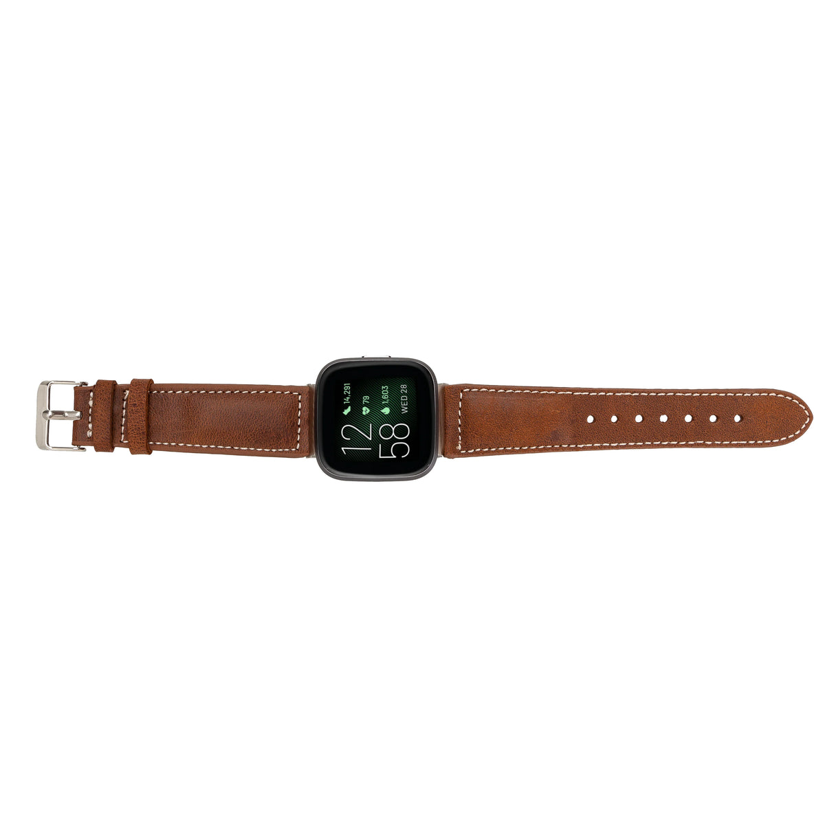 Dominor Lederarmband für Apple Watch aus echtem Leder in Silber