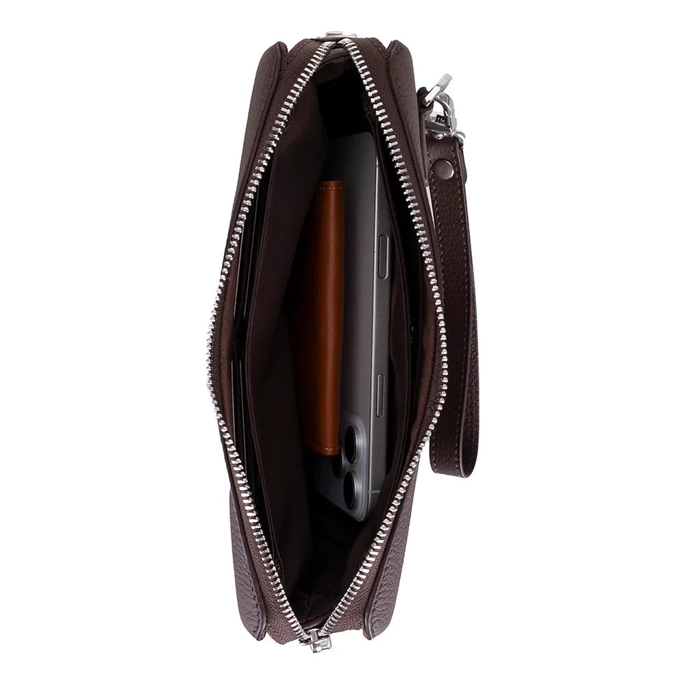 Lupus Leather Clutch Bag