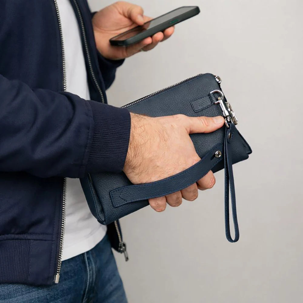 Lupus Leather Clutch Bag