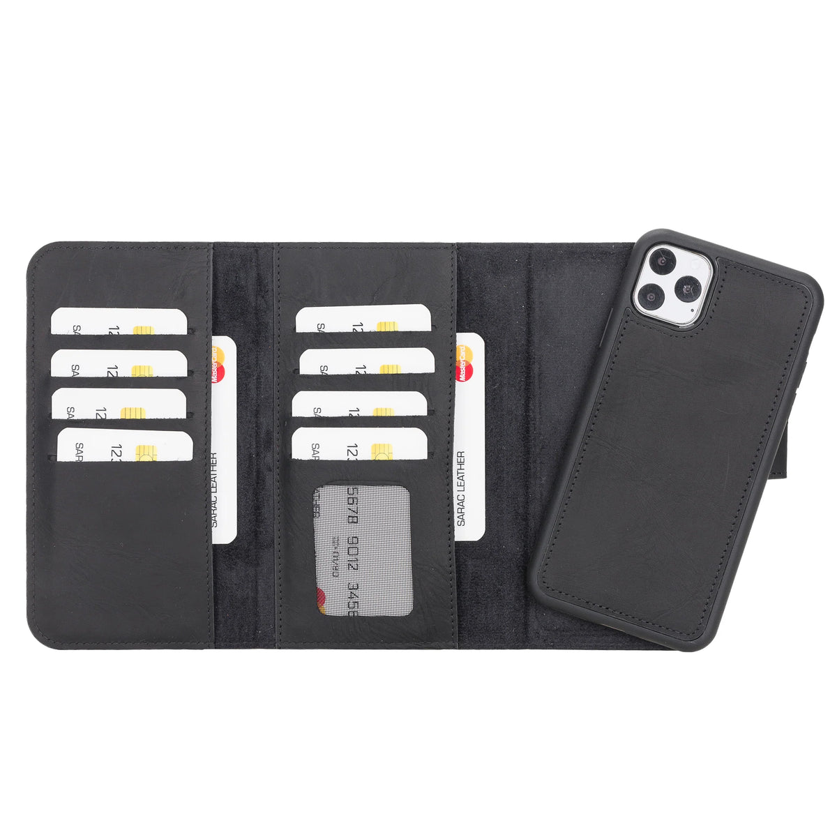 Santa iPhone 11 Pro Max Leather Detachable Wallet Case