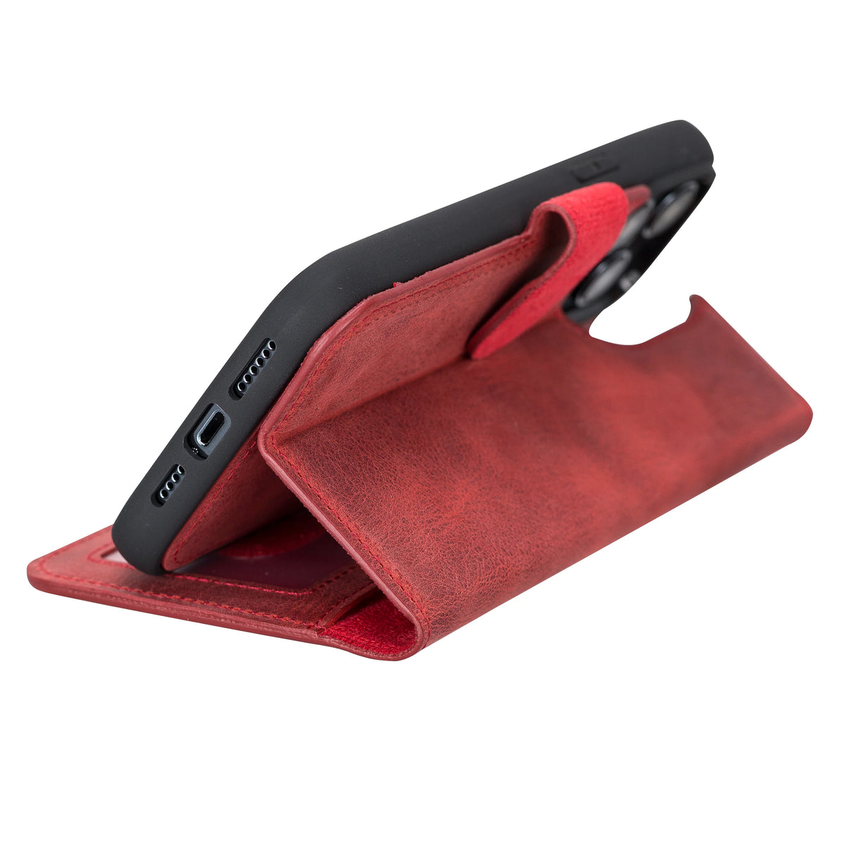 Liluri iPhone 14 Pro Max Detachable Leather Wallet Case