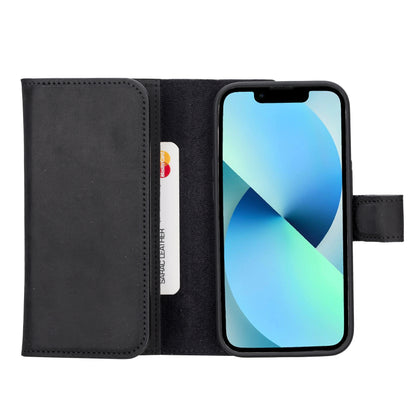 Santa iPhone 14 Pro Leather Detachable Wallet Case
