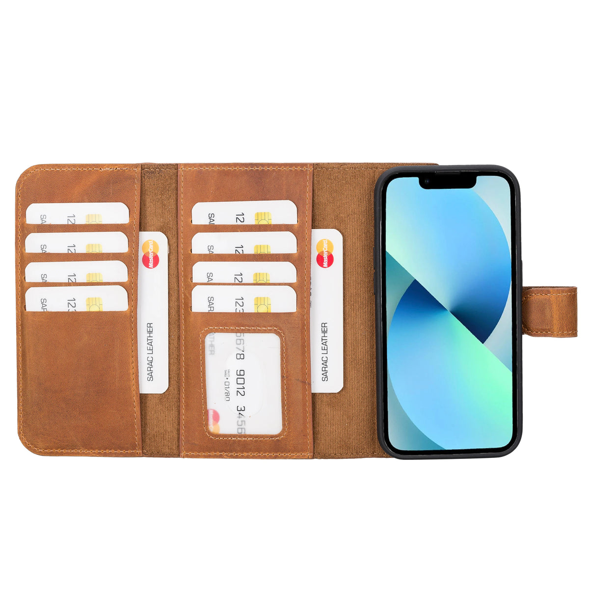 Santa iPhone 14 Pro Leather Detachable Wallet Case