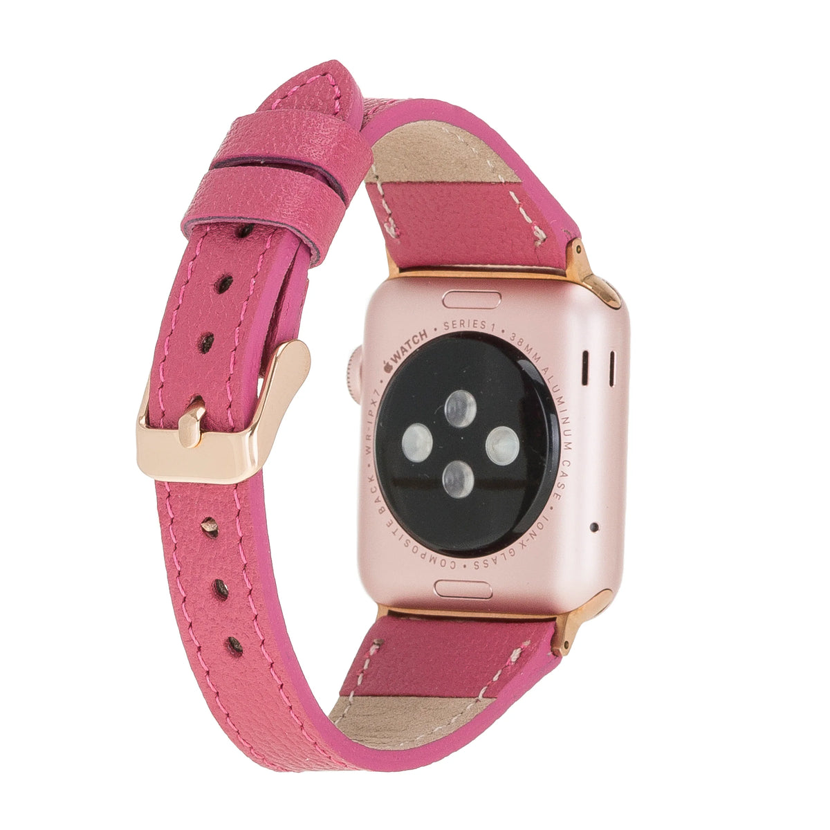 Schmal Lederarmband für Apple Watch aus echtem Leder
