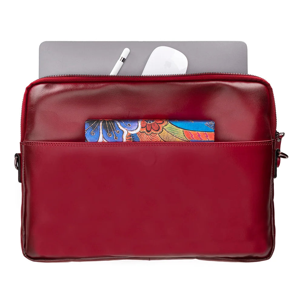 Leeds Slim Leather Laptop / Tablet Sleeve