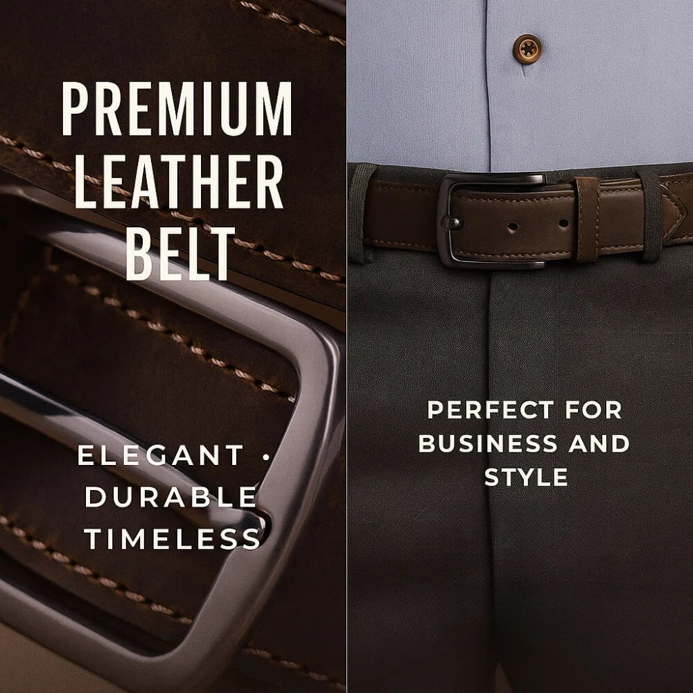 Urban Classic Leather Men's Belt - Brown